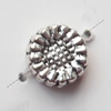 Lead-free Zinc Alloy Jewelry Findings, Flat Round 5mm hole=1mm Sold per pkg of 2500