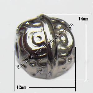 Jewelry findings, CCB plastic beads, Flat Round 12x14mm, Sold By Bag