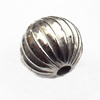 Jewelry findings, CCB plastic Beads, Fluted Round 6mm, Sold By Bag
