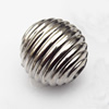 Jewelry findings, CCB plastic Beads, Fluted Round 18mm, Sold By Bag