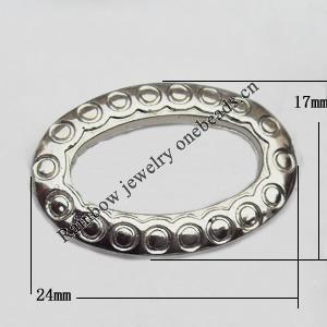Jewelry findings, CCB plastic Beads,Flat Donut 17x24mm, Sold By Bag