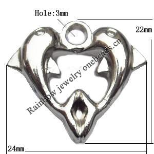 Jewelry findings, CCB plastic Pendant, Heart 24x22mm, Sold By Bag
