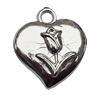 Jewelry findings, CCB plastic Pendant, Heart 19x20mm, Sold By Bag