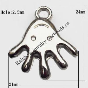 Jewelry findings, CCB plastic Pendant, Hand 21x24mm, Sold By Bag