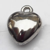 Jewelry findings, CCB plastic Pendant, heart 15x17mm, Sold By Bag