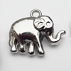Jewelry findings, CCB plastic Pendant, Elephant 20x24mm, Sold By Bag