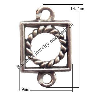 Connector Lead-Free Zinc Alloy Jewelry Findings 9x14.4mm hole=1mm Sold per pkg of 1500