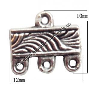 Connector Lead-Free Zinc Alloy Jewelry Findings 12x10mm hole=1mm Sold per pkg of 1000