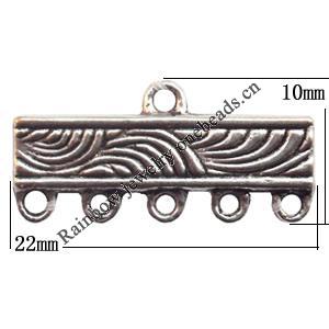 Connector Lead-Free Zinc Alloy Jewelry Findings 22x10mm hole=1mm Sold per pkg of 500