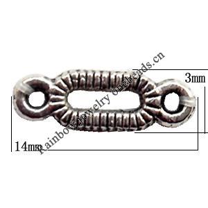 Connector Lead-Free Zinc Alloy Jewelry Findings 14x3mm hole=1mm Sold per pkg of 2000