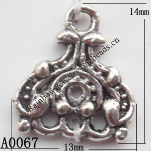 Connector Lead-Free Zinc Alloy Jewelry Findings 13x14mm hole=1.5mm Sold per pkg of 600