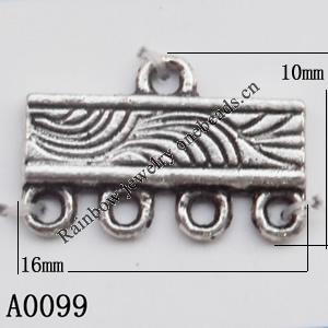 Connector Lead-Free Zinc Alloy Jewelry Findings 16x10mm hole=1mm Sold per pkg of 700