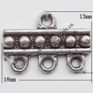 Connector Lead-Free Zinc Alloy Jewelry Findings 18x13mm hole=1.5mm Sold per pkg of 400