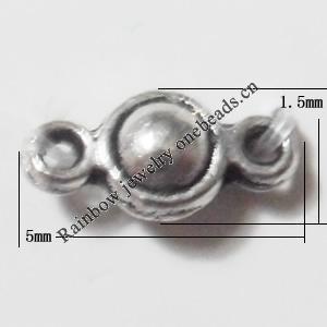 Connector Lead-Free Zinc Alloy Jewelry Findings 5x1.5mm hole=1mm Sold per pkg of 3000
