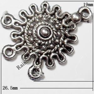 Connector Lead-Free Zinc Alloy Jewelry Findings 26.5x19mm Sold per pkg of 250