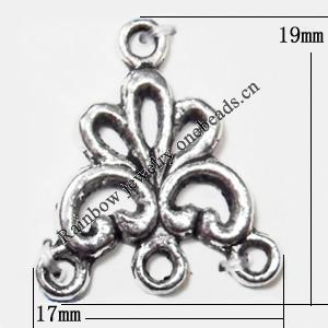 Connector Lead-Free Zinc Alloy Jewelry Findings 17x19mm hole=1.5mm Sold per pkg of 600