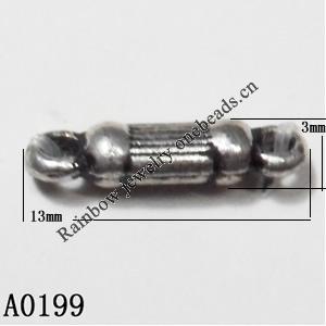 Connector Lead-Free Zinc Alloy Jewelry Findings 13x3mm hole=1mm Sold per pkg of 2000