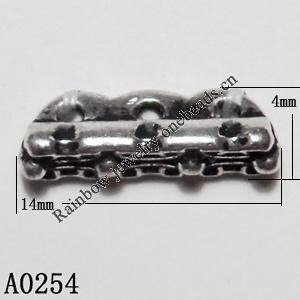 Connector Lead-Free Zinc Alloy Jewelry Findings 14x4mm Sold per pkg of 1000