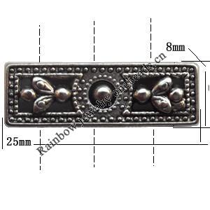 Connector Lead-Free Zinc Alloy Jewelry Findings 8x25mm hole=1mm Sold per pkg of 400