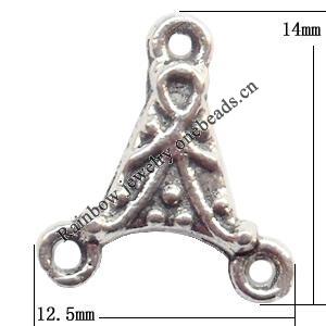 Connector Lead-Free Zinc Alloy Jewelry Findings 12.5x14mm hole=1mm Sold per pkg of 1000