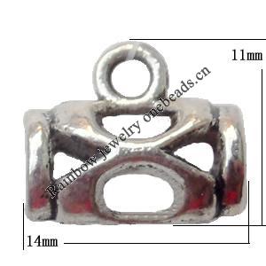 Connector Lead-Free Zinc Alloy Jewelry Findings 11x14mm big hole=4.5mm,small hole=2mm Sold by KG