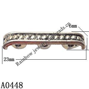 Connector Lead-Free Zinc Alloy Jewelry Findings 6x23mm hole=1mm Sold per pkg of 500