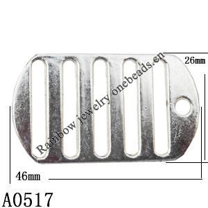 Connector Lead-Free Zinc Alloy Jewelry Findings 46x26mm hole=3.5mm Sold by Bag