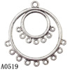 Connector Lead-Free Zinc Alloy Jewelry Findings 35x37mm hole=2mm Sold per pkg of 200