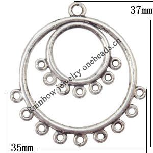 Connector Lead-Free Zinc Alloy Jewelry Findings 35x37mm hole=2mm Sold per pkg of 200