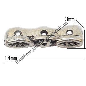 Connector Lead-Free Zinc Alloy Jewelry Findings 14x3mm hole=1mm Sold per pkg of 2000