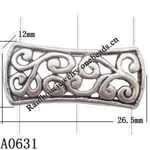 Connector Lead-Free Zinc Alloy Jewelry Findings 26.5x12mm hole=1mm Sold per pkg of 200