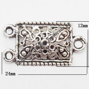 Connector Lead-Free Zinc Alloy Jewelry Findings 12x24mm hole=1.5mm Sold per pkg of 300