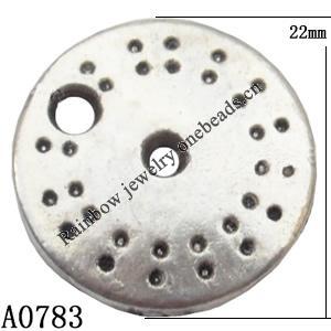 Connector  Lead-Free Zinc Alloy Jewelry Findings 22mm hole=2mm Sold per pkg of 150