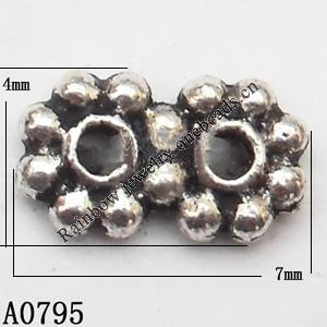 Connector Lead-Free Zinc Alloy Jewelry Findings 7x4mm hole=1mm Sold per pkg of 5000
