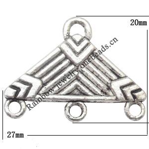 Connector Lead-Free Zinc Alloy Jewelry Findings 27x20mm hole=2mm Sold per pkg of 300