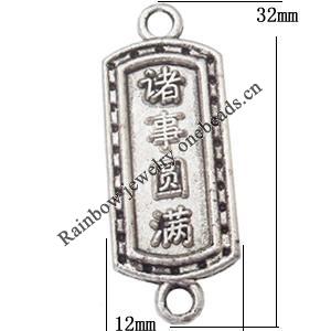 Connector Lead-Free Zinc Alloy Jewelry Findings 12x32mm hole=2mm Sold per pkg of 500