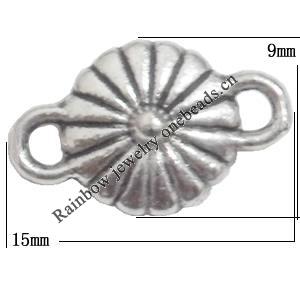 Connector Lead-Free Zinc Alloy Jewelry Findings 15x9mm hole=2mm Sold per pkg of 800