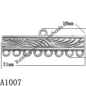 Connector Lead-Free Zinc Alloy Jewelry Findings 31x10mm hole=1mm Sold per pkg of 500