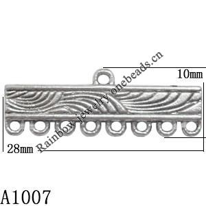 Connector Lead-Free Zinc Alloy Jewelry Findings 28x10mm hole=1mm Sold per pkg of 500
