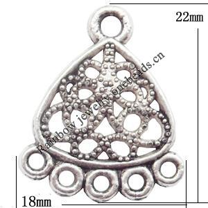 Connector Lead-Free Zinc Alloy Jewelry Findings 18x22mm hole=2mm Sold per pkg of 400