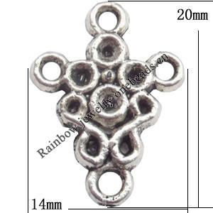 Connector Lead-Free Zinc Alloy Jewelry Findings 14x20mm hole=1.5mm Sold per pkg of 600