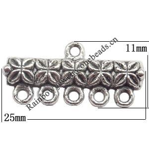 Connector Lead-Free Zinc Alloy Jewelry Findings 11x25mm hole=1.2mm Sold per pkg of 400
