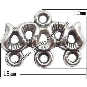 Connector Lead-Free Zinc Alloy Jewelry Findings 12x18mm hole=1.5mm Sold per pkg of 500