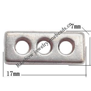 Connector Lead-Free Zinc Alloy Jewelry Findings 17x7mm hole=3mm Sold per pkg of 500