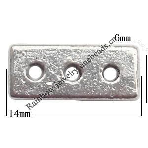 Connector Lead-Free Zinc Alloy Jewelry Findings 14x6mm hole=1.5mm Sold per pkg of 1000