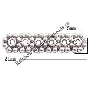 Connector Lead-Free Zinc Alloy Jewelry Findings 21x5mm hole=1mm Sold per pkg of 800