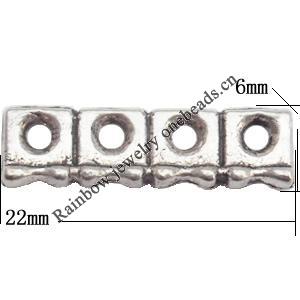 Connector Lead-Free Zinc Alloy Jewelry Findings 22x6mm hole=1.5mm Sold per pkg of 500