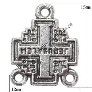 Connector Lead-Free Zinc Alloy Jewelry Findings，15x12mm hole=1mm Sold per pkg of 700