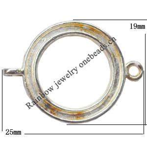 Connector Lead-Free Zinc Alloy Jewelry Findings，19x25mm hole=1mm Sold per pkg of 500