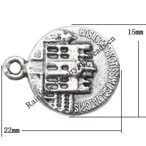 Connector Lead-Free Zinc Alloy Jewelry Findings，22x15mm hole=1mm Sold per pkg of 500